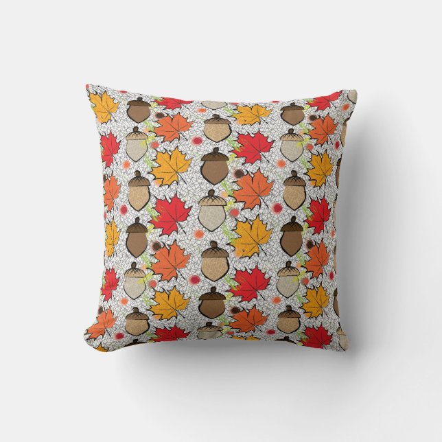 Coussin Acorns et feuilles VII (Recto)