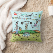 Coussin acrobates du cirque, clown et Strongman (Couverture)