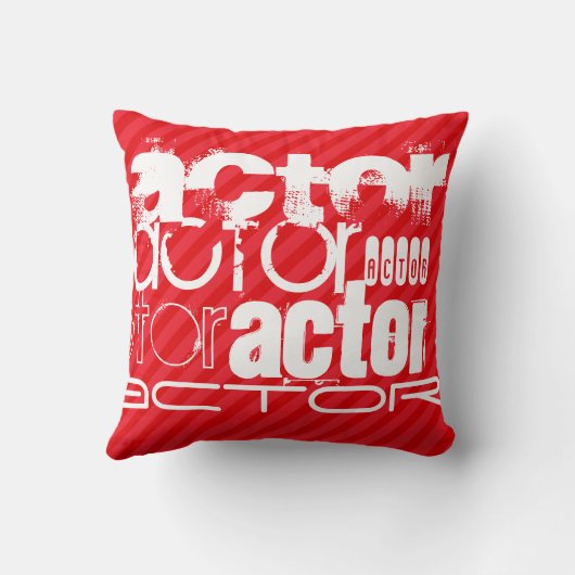 Coussin Acteur ; Grilles rouges écarlates (Verso)