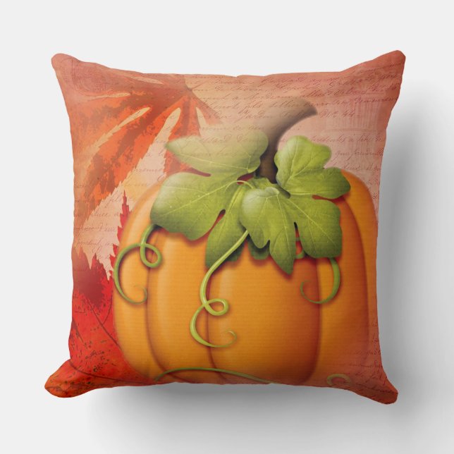 Coussin Action de grâces et automne rustiques (Recto)