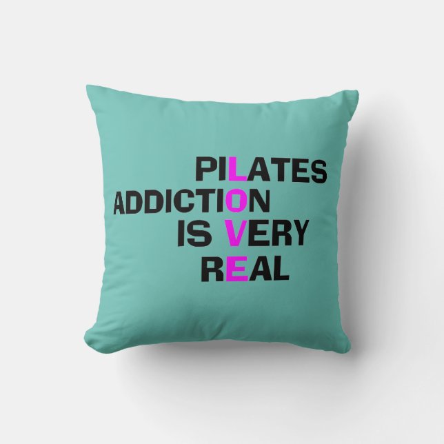 Coussin Addiction Pilates - Éléments de déco Studio (Recto)