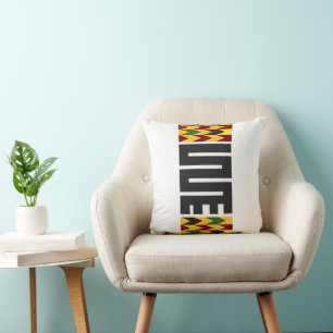 Coussin Adinkra Jetez l'oreiller avec l'accent coloré Kent