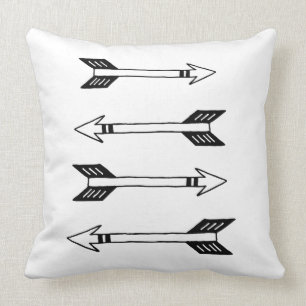 Coussin Ado Motif réversible noir blanc