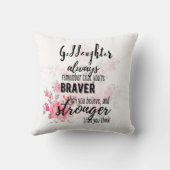 Coussin Adolescent GODDAUGHTER Citation Motivationnelle Fl (Verso)