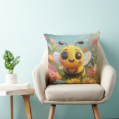 Coussin Adorable abeille à miel de dessin animé (Chaise)