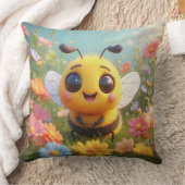 Coussin Adorable abeille à miel de dessin animé (Couverture)