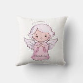 Coussin Adorable Angel Girly Black Name Baby (Verso)