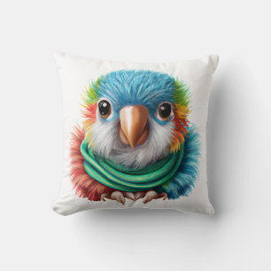 Coussin Adorable Cartoon Fluffy Happy Baby Parrot Photo P