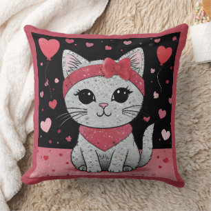 Coussin Adorable Chat en déguisement - Purrffect Valentine