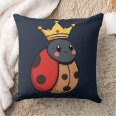 Coussin Adorable coccinelle couronnée, douce bug royale, e (Couverture)