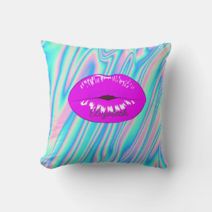 Coussin Adorable Cool Lèvres tendance, Holographique