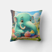 Coussin Adorable Double face Baby Mammoth Design (Verso)
