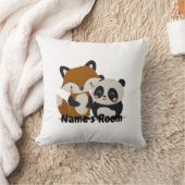Coussin Adorable Fox et Panda amis Enfants Lancer l'oreill (Couverture)