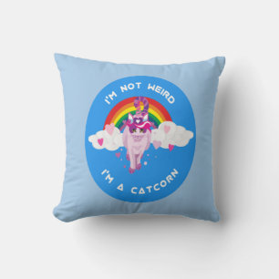 Coussin Adorable Je ne suis pas bizarre Je suis un Catcorn