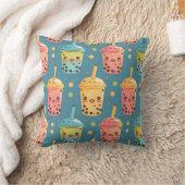 Coussin Adorable Kawaii Boba Conception de boisson (Couverture)