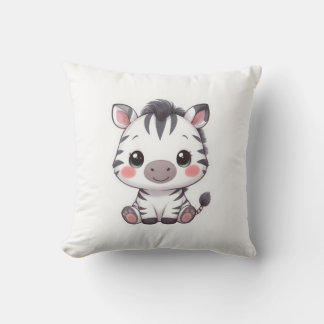 Coussin Adorable Kawaii Chibi Zebra