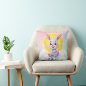Coussin Adorable lapin de dessin assis sur un nuage (Chaise)
