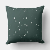 Coussin Adorable mignon renard orange fleur de neige bleu (Verso)