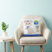 Coussin Adorable mignonne maman chien avec chiot (Chaise)