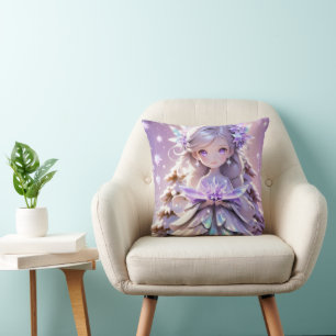 Coussin Adorable Noël Angel rose violet Miracle
