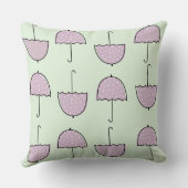Coussin Adorable parapluie motif violet et vert enfants (Verso)