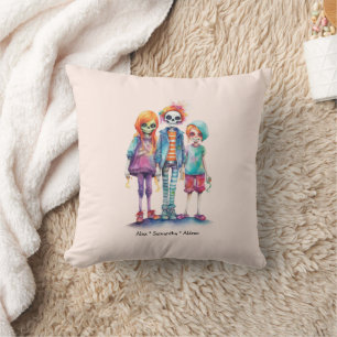 Coussin Adorable Pastel Zombie Trio - Joli Halloween