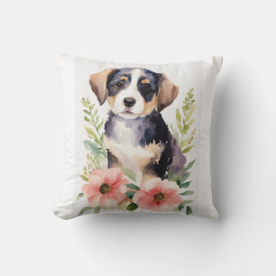 Coussin "Adorable pattes : Chiot Aimer Tee"