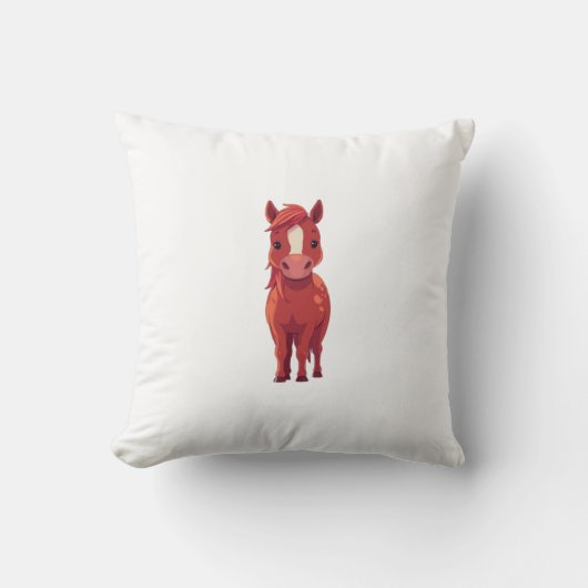 Coussin Adorable Red Chestnut horse (Recto)