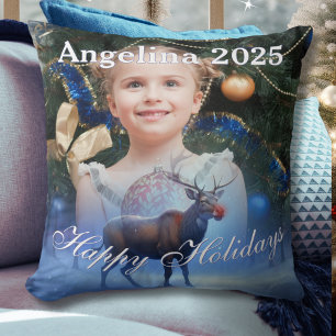 Coussin Adorable Reindeer Winter Wonderland Photo