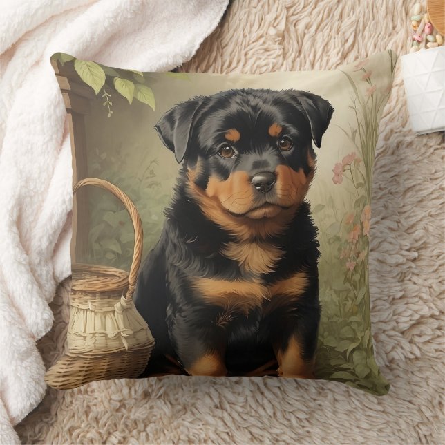 Coussin Adorable Rottweiler (Couverture)