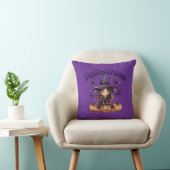 Coussin Adorable Sorcière Halloween Jeu d'oreiller (Chaise)