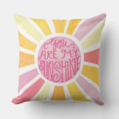 Coussin Adorable Vous Êtes Mon Soleil Bright Aquarelle (Recto)