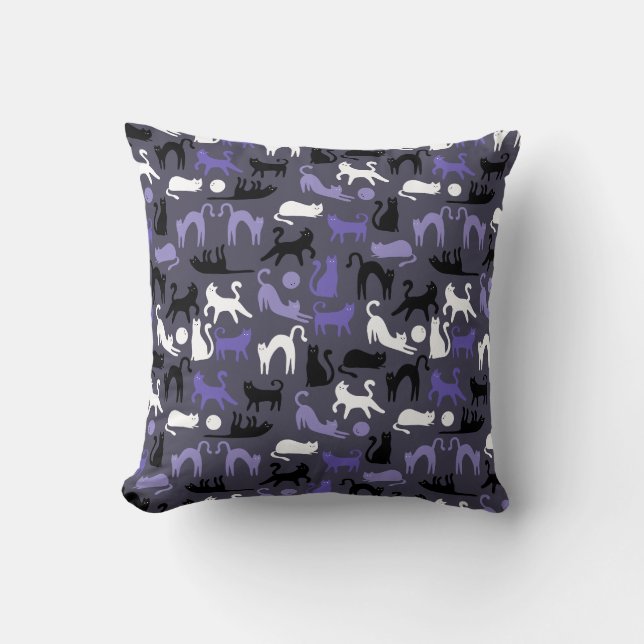 Coussin Adorable Yoga mignon Pots de chat (Recto)