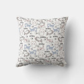 Coussin Adorables chatons dodus et cœurs Meow (Verso)