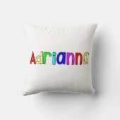 Coussin Adrianna - Texte arc-en-ciel (Verso)