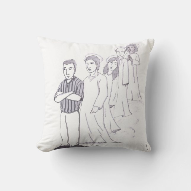 Coussin Adult Man with Arms Folded Standing in Front of Fo (Recto)