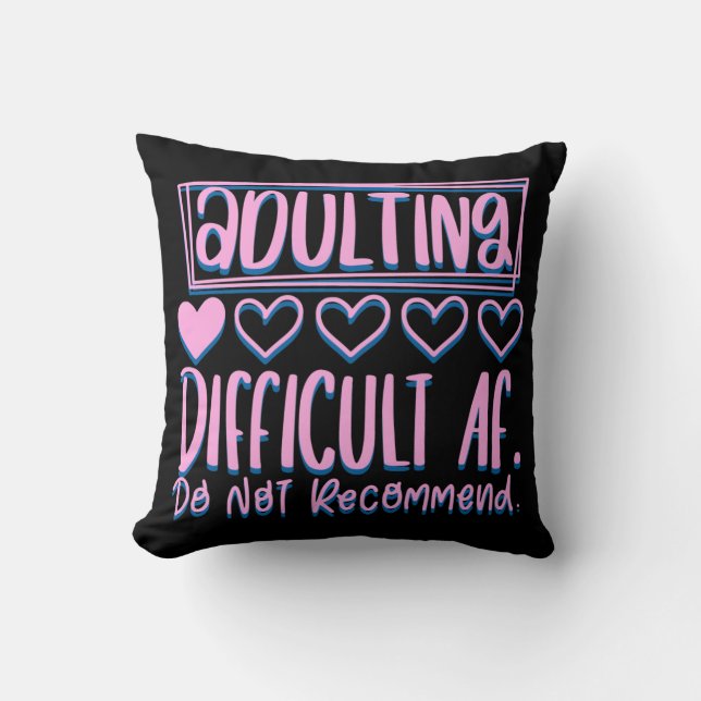 Coussin Adulte Adulte Difficile AF Ne Recommanderait Pas (Recto)