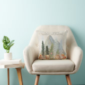 Coussin Adventure Awaits Personalized Rustic Forest Animal (Chaise)