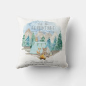 Coussin Adventure Forest Animals Camp Baby Boy Bird Stats (Verso)