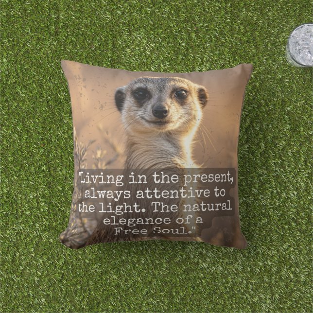 Coussin Adventurous Meerkat Living (Herbe)