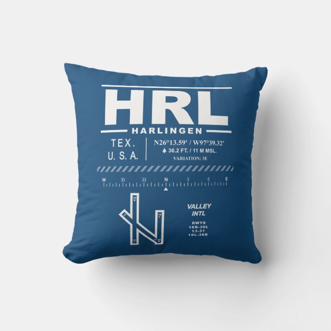 Coussin Aéroport international de Valley HRL (Recto)
