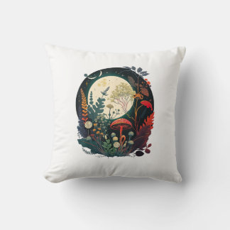 Coussin Aesthetic Goblincore And Cottagecore Mushroom Funn
