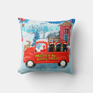 Coussin Affenpinschers Chien dans un camion de livraison d