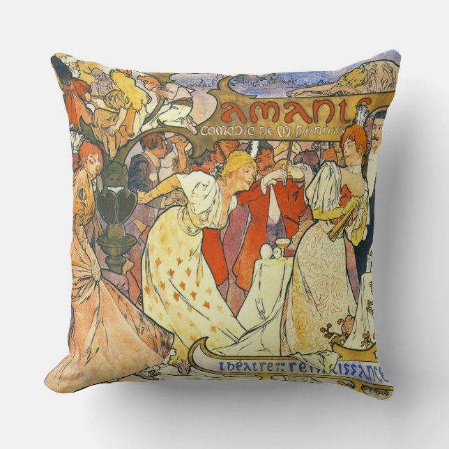 Coussin Affiche 1895 de théâtre (Recto)