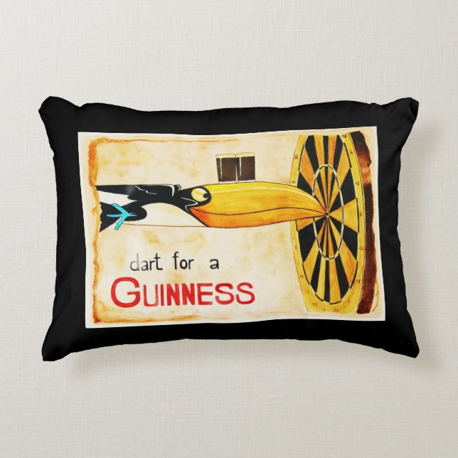 coussin affiche bière irlandaise GUINNESS peinte (Devant)