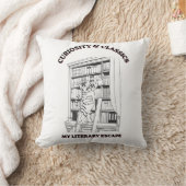 Coussin Affiche d'art esthétique de bibliothécaire félin (Couverture)
