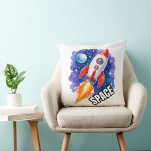 Coussin Affiche d'aventure spatiale L'aventure vous atte