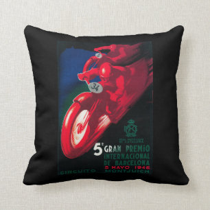 Coussin Affiche de moto de Premio Internat'l de mamie 5