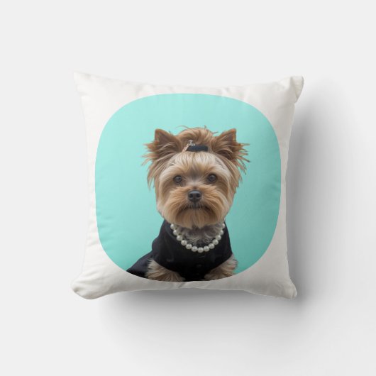 Coussin Affiche de petit déjeuner classique Yorkshire Terr (Recto)