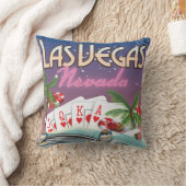 Coussin Affiche de vacances de style vintage de Las Vegas (Couverture)